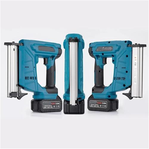 Cordless F30 Nail Gun Electric Furniture Carpentry Tacker Stapler Woodworking Power Tool Staple For 18V Battery for DIY Projects, Upholster and Woodworking(No battery)
