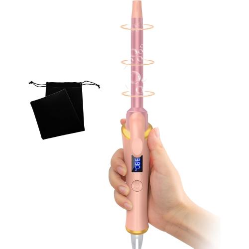 Ukliss Mini Curling Iron 0.5 Inch (13mm) | for Short Hair & Bangs | Creates Tight Ringlets | 30s Fast Heat & Dual Voltage, Pink