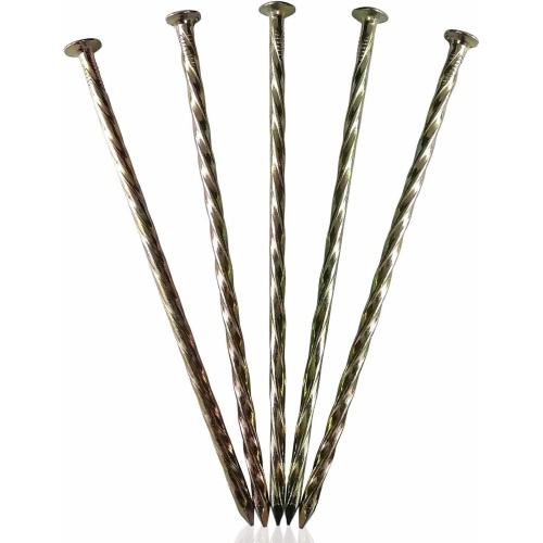 12 Inch Galvanized Heavy Duty Spiral Landscape Spikes, Metal Garden Stakes Edging Anchoring Spikes for Artificial Turf, Paver Edging, Weed Barrier, Tent, Camping, Carpentry,( 40 Pack)