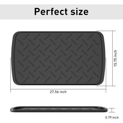Boot Trays Heavy Duty Rubber Mat with Lip, Waterproof Shoe Mat Tray for Entryway Shoe Tray Multi-Purpose for Indoor or Outdoor 27.56 x 15.75inch