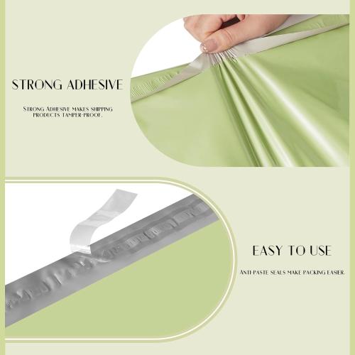 Metronic Poly Mailers 12x15.5 100 Pcs | Medium Size Shipping Bags for Clothing | Strong Adhensive Mailing Bags for Small Business, Shipping Envelopes, Tear-resistant Packing Bags in Green
