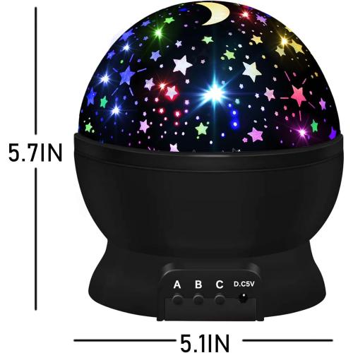 Night Light for Kids,Boys Toys for 3 4 5 6 7 8 Year Old Boys,Star Projector 360 Degree Rotation - 4 LED Bulbs 16 Light Color Changing with USB Cable,Lamp Ceiling Lights for Kids Bedroom