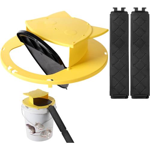Mouse Rat Trap Bucket,5 Gallon Mouses Rat Traps Indoor for Home,Reusable Bucket Lid Rat Traps Indoor Outdoor,Mouse Catching Tool [5 Gallon Buckets is NOT Included]