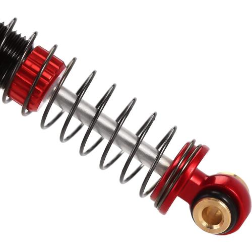 INJORA 45mm Shocks Aluminum Threaded Absorber Oil Damper for FMS FCX24 1/24 RC Crawler Upgrade（Red）