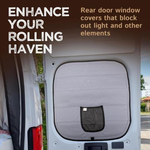 Living in a Bubble Insulated Blackout Window Covers for RAM Promaster 2014-Current (Rear Door 2014-Current)