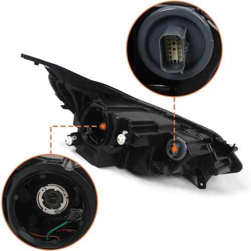 FIONE Xenon/HID Headlight Compatible with Chevy Equinox 2018 2019 2020 2021 LED DRL Projector Headlamp Replacement Left Driver Side LH