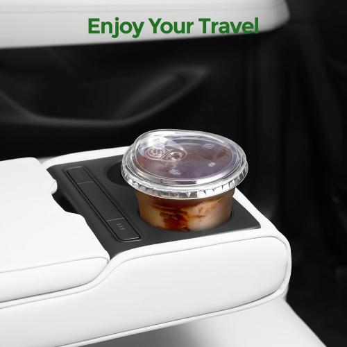 Glotoch Express Plastic Cups with Lids, [100 Sets - 16oz] Disposable Clear Crystal Iced Coffee Cups - Strawless Sip Lids - BPA Free Sturdy To Go Cup for Smoothie Cold Drinks Juice Party Wedding Event