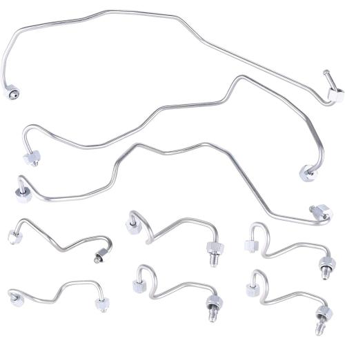 9PCS Engine Injector Lines, Compatible with 2014-2019 Dodge Ram 1500 Jeep Grand Cherokee V6 3.0L EcoDiesel Diesel Injector Set - High Pressure Fuel Lines