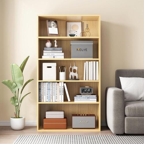 NELYE Basic Open Shelf Bookcase - 3-Tier Wooden Cube Storage Shelves Split Bookshelf, white