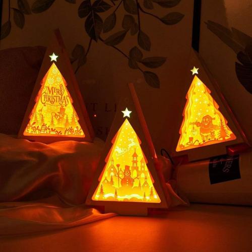 Creative Desktop Lamp, 3D Shadow Box, USB and Battery Powered, Papercut Night Lights, for Kids Nursery Room and Adults Bedroom (Color : Style 4)