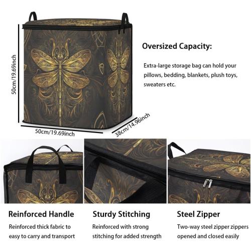 2pcs closet organizers and storage under bed,clothing blanket sweater sheet bedding comforter duvet quilt pillow toy storage bags with lids,dorm room essentials for containers 95L