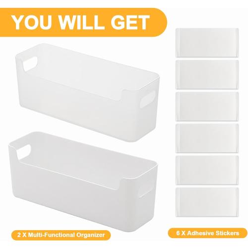 2 Pcs Kitchen Cabinet Door Organizer,Adhesive Mount Inside Cabinet Door Storage,Under Sink Door Storage Shelf for Kitchen,Bathroom,Office,Garage,Craft Room(Transparent)