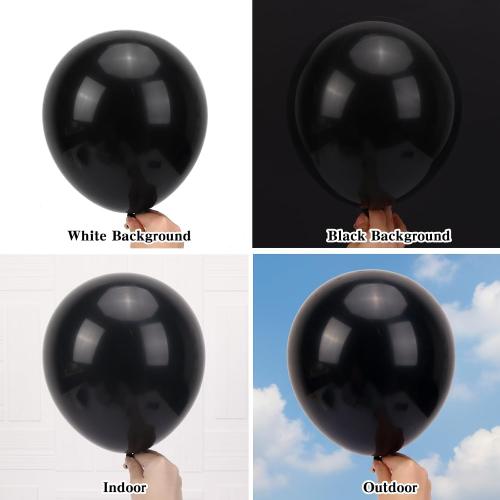 RUBFAC 154pcs Black Balloons Different Sizes 18 12 10 5 Inches for Garland Arch Kit, Latex Balloon for Graduation Party Birthday Wedding Decorations