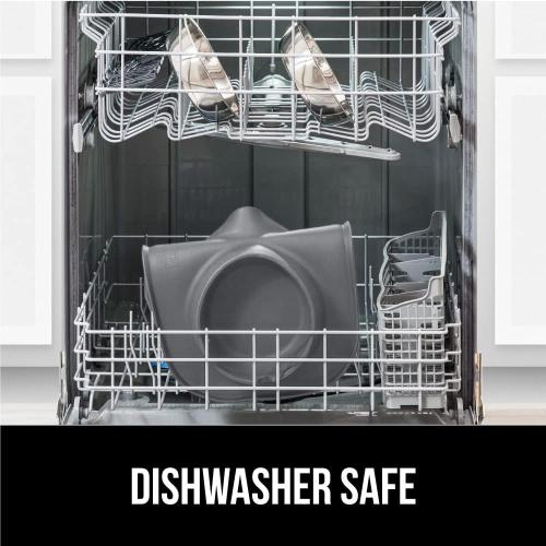 GORILLA GRIP Feeding Mat Set, Patent Pending 100% Waterproof BPA Free Silicone, Stainless Steel Cat and Dog Bowls, Slip Resistant, High Edges Catch Water Food, US Designed Pet Accessories, 2 Cup Gray