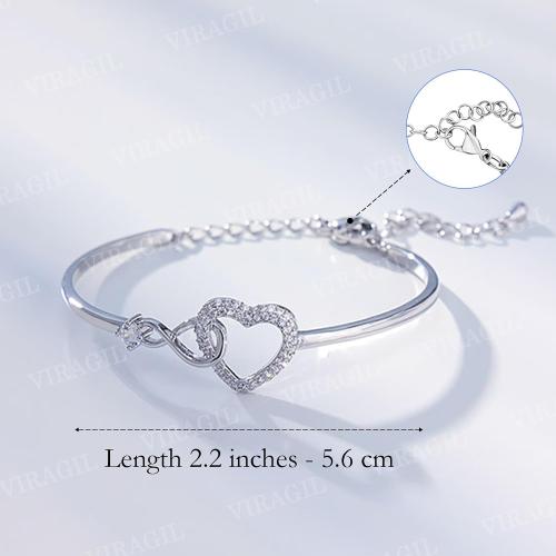 VIRAGIL Unique Granddaughter Infinity Heart Bracelet, Thoughtful Gift from Grandma Grandpa, Perfect for Holidays, Birthdays, Milestones, or Special Family Gatherings