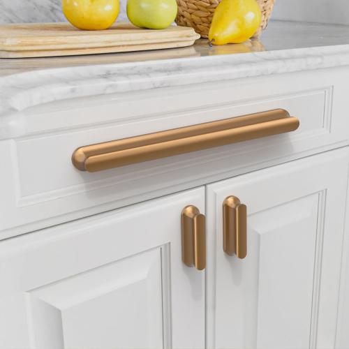 10 Pack Champagne Bronze 5 Inch(128mm) Hole Center Kitchen Cabinet Handles Cabinet Pulls Kitchen Drawer Pulls Hardware for Cupboard Dresser Handles Bathroom