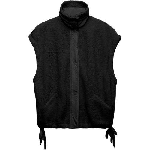 Women's Short Sleeve Vest Jacket Zip Up Stand Collar Lightweight Utility Coat Casual Outdoor Travel Outerwear medium