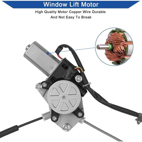 Obaee 741-766 Front Left Driver Side Power Window Regulator with Motor Compatible with Honda Accord 1998 1999 2000 2001 2002 Sedan Only, Replace OE 72250S84A02, 72250S84A03 (4 Pins)
