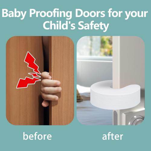 [8 Pack] BYETOO Door Finger Pinch Guards,Baby Proof Door Slam Stopper,Protect Child Fingers with Soft Foam Guard,Prevent Finger Pinch Injuries,Slamming Door,Child or Pet from Getting Locked in Room