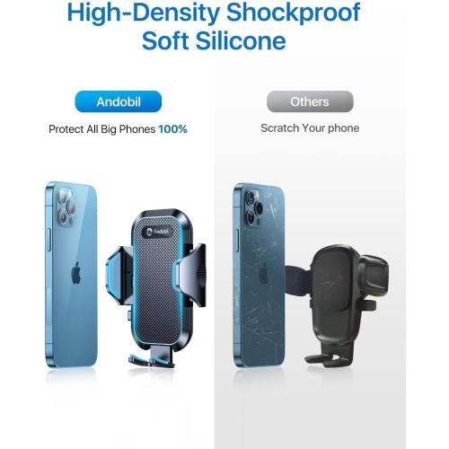 andobil Military-Grade Cup Phone Holder for Car/Truck, [2026 Enhanced] 13 360° Adjustable Gooseneck w/Anti-Shake Car Mount, Universal Car Phone Holder for iPhone/Samsung/Pixel All 4.0-7.0 Devices