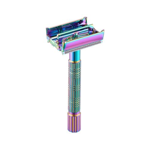 VIKINGS BLADE Safety Razor for Women   5 Swedish Steel Blades. Quick Release Head, Double Edge. Smooth, Reusable, Recyclable (Model: Psyche)