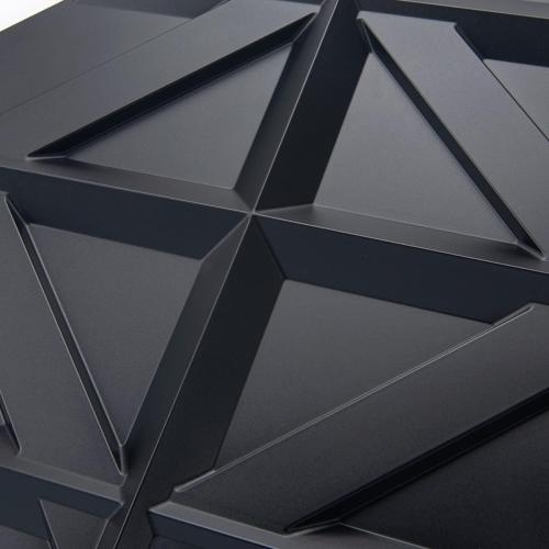Art3d PVC 3D Wall Panel, Decorative Wall Tile in Black 12-Pack 19.7x19.7
