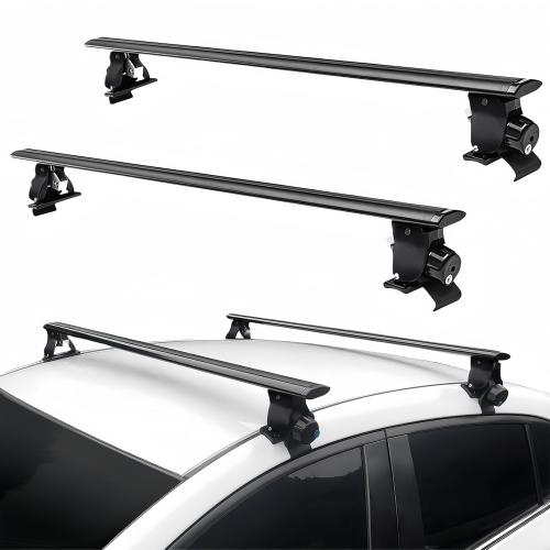 51 Universal Car Roof Rack Cross Bars, Capacity Roof Rack for Bare Roof, with 4 Kinds Clamp