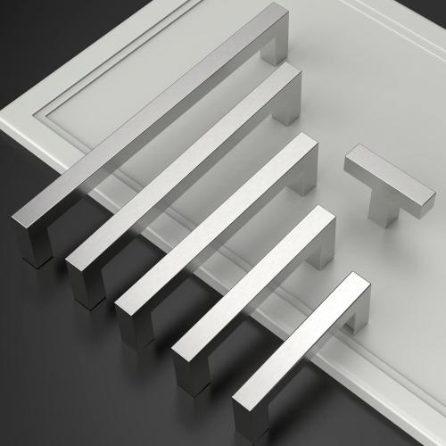 Asidrama 10 Pack 3 Inch(76mm) Brushed Satin Nickel Kitchen Cabinet Handles, Stainless Steel Cabinet Pulls Kitchen Cabinet Hardware for Cupboard Drawer Handles Dresser Pulls