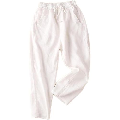 Size M Women's Wide Leg Spring/Summer Linen Casual Loose Pants