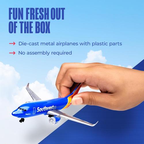 Daron Toy Airplane – Southwest Airlines – Die-Cast Metal Model Airplane Toy with Plastic Parts for Kids Ages 3