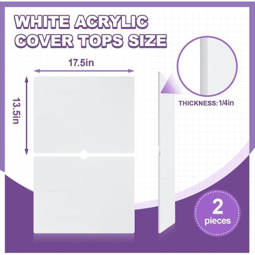 Novabright 2 Pack Acrylic Sensory Table Cover Compatible with IKEA Flisat