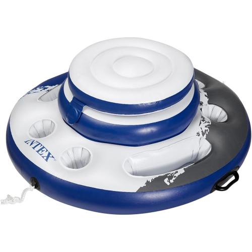 INTEX 56822EP Mega Chill Inflatable Cooler: Removable Ice Chest – 5 Built-in Cup Holders – 2 Durable Handles – Easy-To-Use Connectors – River Run Compatability