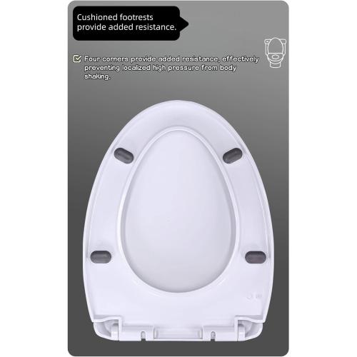 Toilet Seat With Cover Soft Close, Toilet Lid Slow Close Quiet No, Easy Installation & Release,Safe PP Material Easy Clean​​ Bathroom Toilet Seat​​,Comfortable Ergonomic Design For All Toilet Brands