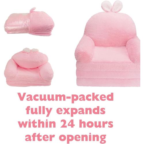 Color Pink MONKISS Kids Couch, Comfy Toddler Chair, 2 in 1 Fold Out Kids Sofa to Lounger, Baby Sleeper Chair, Toddler Furniture, Birthday Gifts for Girls, 18  Months, Pink