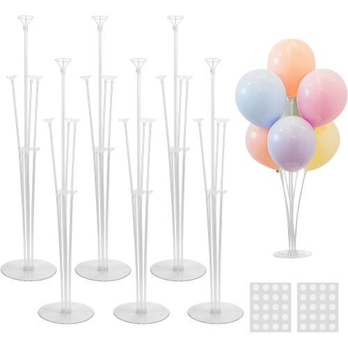JOYYPOP 6 Sets Balloon Stand Kits, Balloon Sticks with Base Table Balloon Holders Centerpieces for Graduation Wedding Baby Shower Birthday Party Decorations