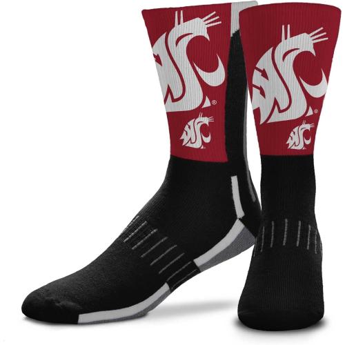 2 Pack Size Large For Bare Feet NCAA Adult State and University Crew Socks - Polyester blend - Unisex - High-performance socks provide