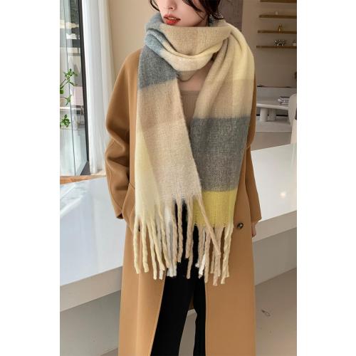Wander Agio Winter Women Warm Scarf Long Shawl Large Scarves Cold Weather Thick Blanket Scarfs Colorful Plaid