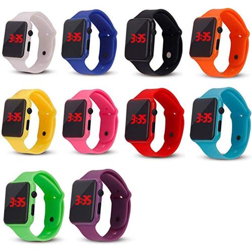 Weicam 10 Pack Unisex Men Women LED Wrist Watch Silicone Electronic Sports Watch Bracelet Wholesale Watches