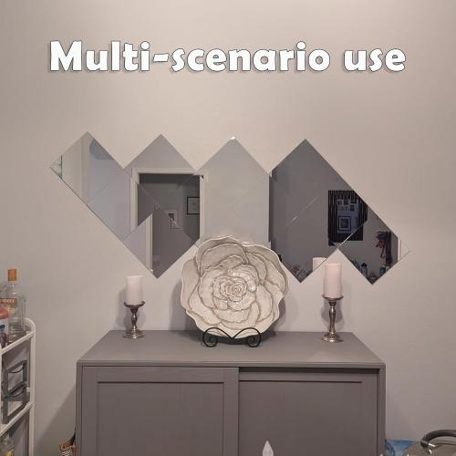 8 Square Mirror Centerpieces for Tables Decorations, 10 Pack Acrylic Square Mirror Tray Candle Plate 2mm Thickness Mirror Centerpiece Table Decorations for Wedding Decorations Party, Wall Decor