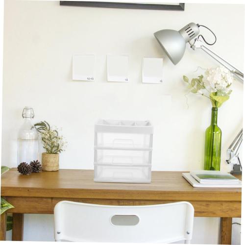Desktop Storage Box Organizer Multi Transparent Drawer for Makeup Sundries and Office Supplies Space-saving Design for Home Dorm and Classroom Use
