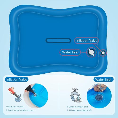 ‼️doesn't come with the 2 attractive balls‼️Thickened Cat Water Sensory Play Mat with 2 Attractive Balls, Cat Water Bed Toy for Cats Dogs Kittens Pets