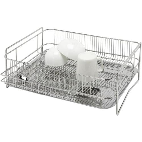 INEX Solid Dish Rack (Stainless Steel, 7.2 H x 19.8 W x 14.7 D)