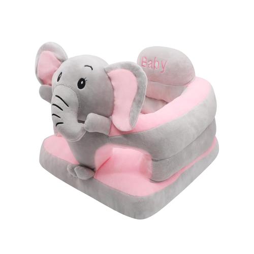 vocheer Sit Me Up Floor Seat for Baby Chair for Sitting Up Support Seat Sofa Plush Animal Shaped Baby Learning to Sit Chair for 3-24 Months Girls and Boys, PP Cotton Full Filling,Elephant