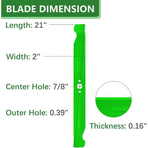 AB4200D Blade Fit for EGO Power 42 Z6 Zero Turn Riding Mower ZT4204L, 21 Mulch Mower Blades (2 Pack)