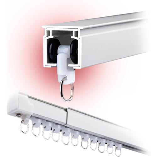 2.3 to 4 ft Aluminum Retractable Ceiling Curtain Track - Curtain Track Wall Mount - Ceiling Mount Curtain Rail - Extentable curtain tracks - Silent Track Curtains ceiling Mount (70cm)