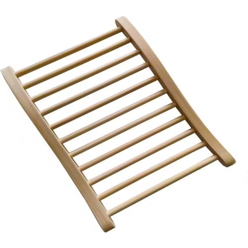 Sauna Backrest Ergonomic S-Shape Support Backrest, Canadian Hemlock Wood Sauna Accessories for Barrel and Infrared Sauna, Pack of 1, Small, 13 W*20.47 H