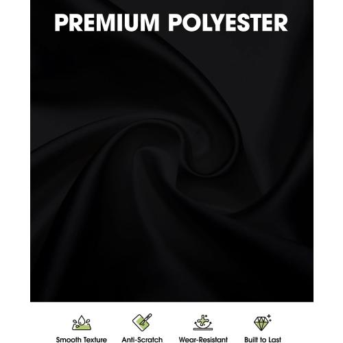 Pureegg Rectangle Table Cloth 60 x 102 – Durable Polyester Tablecloth Offers Reusable & Washable Protection, Ideal for Outdoor Party, Picnic, Wedding, Banquet and Birthday, 2 Pack, Black