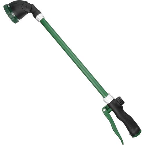 Size 24 Inch Watering Wand With Rotating Head - Heavy Duty Ergonomic Sprayer With Trigger, Adjustable Spray Garden Hose Nozzles, Hanging Basket Wand With Flow Control, No Assembly Required
