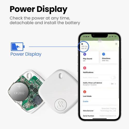 Bluetooth Tracker and Item Locator: Key Finder, Smart tag Item Finder Works with Apple Find My(only iOS Compatible),1 Year Replaceable Battery, Smart Tracker for Keys Bags Wallets Pet (White-1pack)