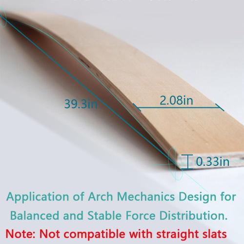 Replacement Slats for Curved Bed Frame Support and Sofa Support System (39.3 x 2.08 x 0.33/10 Pack)
